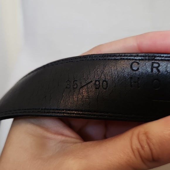 Claiborne Crazy Horse Black Leather Belt